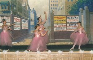 Members of the Detroit Ballet performing on the stage of the west side Dom Polski with the street scene visible in the background (May 15, 2005). Source: WSDPAHS archives, courtesy of Laurie A. Gomulka