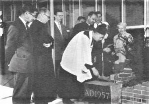 Blessing of the new church’s cornerstone, 1957. From Golden Jubilee (Złoty Jubileusz) Brochure – St. Andrew’s Parish – Detroit, Michigan: 1920 – 1970