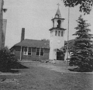 The old, original Ss. Peter & Paul school, which was to be razed to make way for the new school, June 4, 1957 (SS. PETER AND PAUL PARISH 1923 – 2003 100 YEAR ANNIVERSARY Parish Bulletin, courtesy of Lorin Wojczynski and the Wojczynski family)