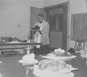 Blessing of food in the convent, 1966 (SS. PETER & PAUL 50TH YEAR 1923 – 1973)