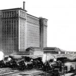 Michigan Central Station exterior with Canadian Pacific, 1927