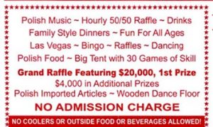 Excerpt from Our Lady of Mt. Carmel’s 36th Annual Polish Festival flyer, August 22-24, 2008. The bingo tent was popular then, and it continues to draw big crowds today. From the collection of Laurie A. Gomulka