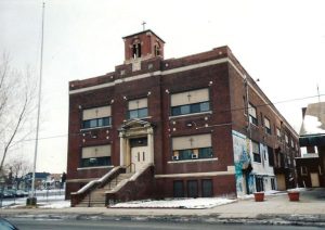 St. Stephen Catholic Church (later St. Stephen/Mary, Mother of the Church and now Our Lady of Guadelupe) at 4329 Central at St. John Street. Photo: Laurie A. Gomulka, ca. 2006