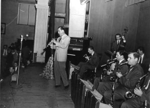 Artie Shaw performing at the Ukrainian National Temple on May 21, 1950
