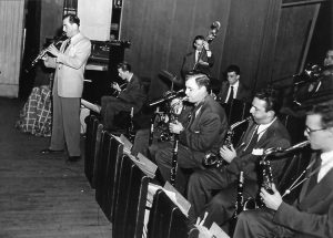 Artie Shaw performing at the Ukrainian National Temple on May 21, 1950
