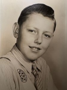 Norb Giczewski Sr. as a AAA Safety Patrol boy, ca. 1945.