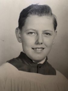 Norb Giczewski Sr. as an altar boy at St. Casimir Roman Catholic Church, Detroit, ca. 1947.